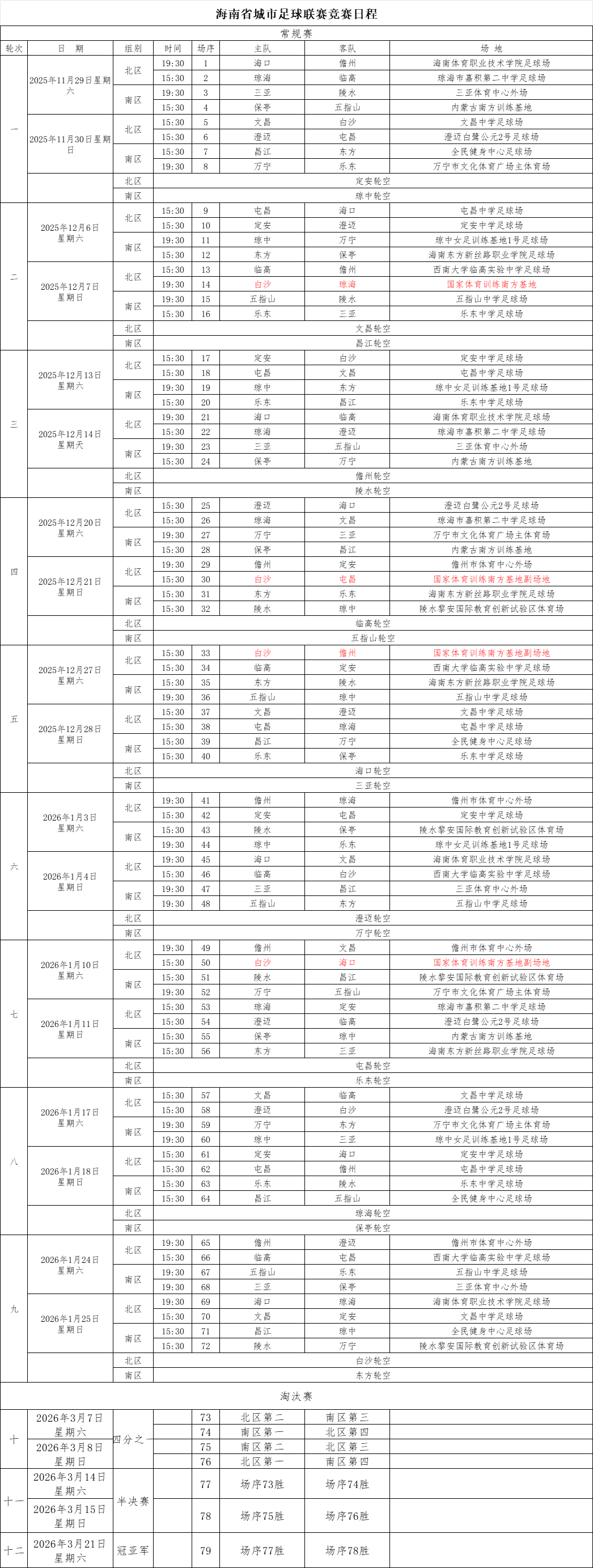 开云体育APP下载-“琼超”赛程表来了！明天开踢→