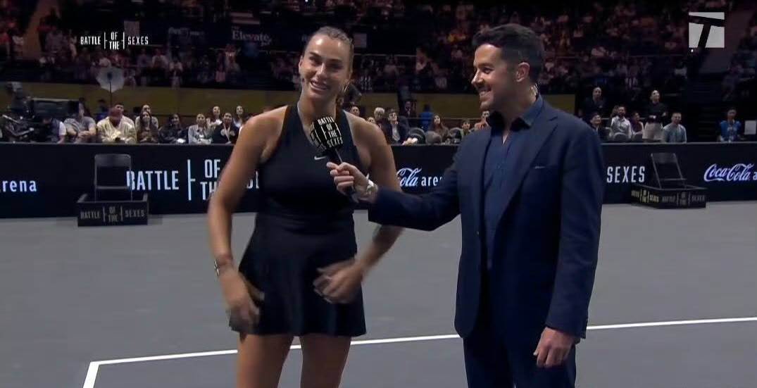 萨巴惨败输掉性别大战，网友笑称椰子特意控分男女网球是两项运动